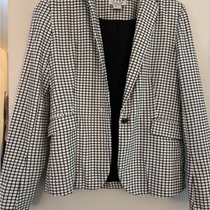 Rachel Zoe Black and White Grid Blazer
